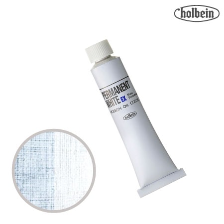 H198　油絵具6号チューブ　パーマネント ホワイト EX　20ml　★★★★　半透明(不透明寄り)