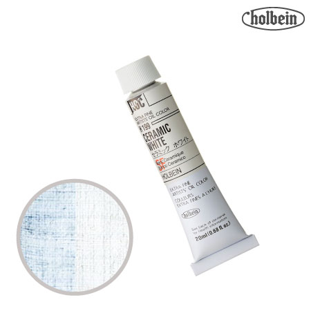 H199　油絵具6号チューブ　セラミック ホワイト　20ml　★★★★　半透明(不透明寄り)
