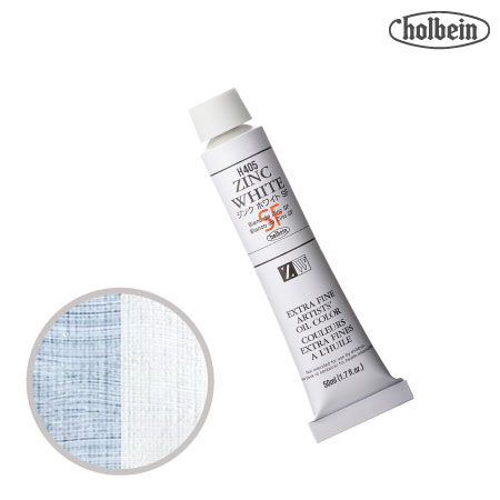 H405　油絵具10号チューブ　ジンク ホワイト SF　50ml　★★★★　半透明(不透明寄り)