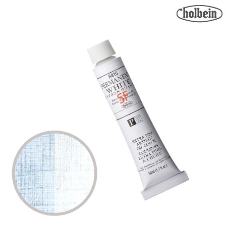 H415　油絵具10号チューブ　パーマネント ホワイト SF　50ml　★★★★　半透明(不透明寄り)