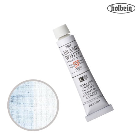 H419　油絵具10号チューブ　セラミック ホワイトＳＦ　50ml　★★★★　半透明(不透明寄り)