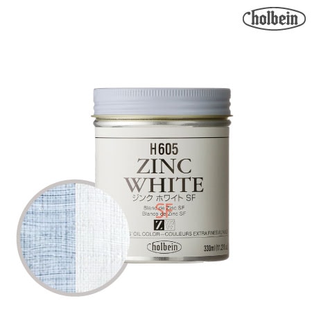 H606　油絵具缶入り　ジンク ホワイト SF　330ml　★★★★　半透明(不透明寄り)