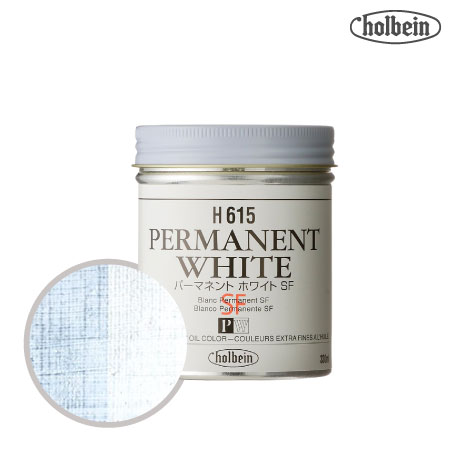 H615　油絵具缶入り　パーマネント ホワイト SF　330ml　★★★★　半透明(不透明寄り)