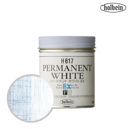 H617　油絵具缶入り　パーマネント ホワイト EX　330ml　★★★★　半透明(不透明寄り)