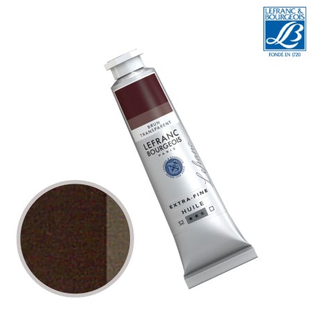 NO.110　油絵具9号チューブ　トランスペアレントブラウン　40ml　★★★　透明