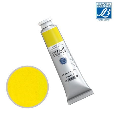 NO.156　油絵具9号チューブ　カドミウムイエローレモン　40ml　★★★　不透明