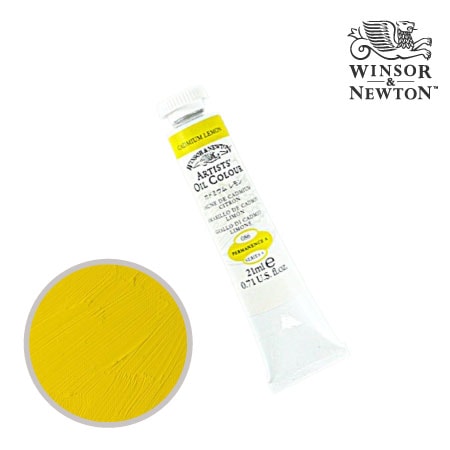 086-4　アーチスト油絵具 　カドミウムレモン　21ml　★★★　不透明