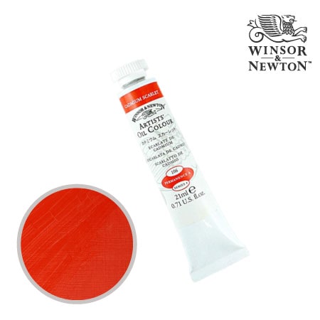 106-4　アーチスト油絵具 　カドミウムスカーレット　21ml　★★★　不透明