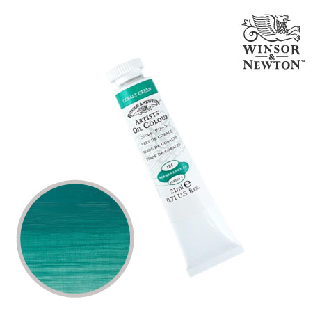 184-5　アーチスト油絵具 　コバルトグリーン　21ml　★★★★　半不透明