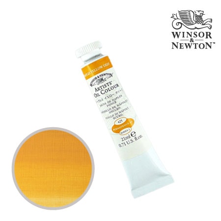 425-2　アーチスト油絵具 　ネープルスイエローディープ　21ml　★★★　不透明