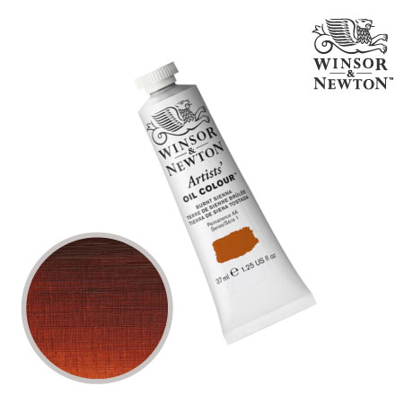 074-1　アーチスト油絵具 　バーントシェンナ　37ml　★★★★　透明