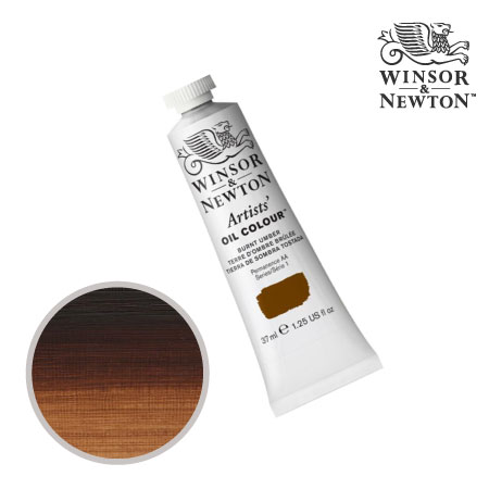 076-1　アーチスト油絵具 　バーントアンバー　37ml　★★★★　透明
