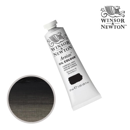 142-1　アーチスト油絵具 　チャコールグレー　37ml　★★★★　半透明