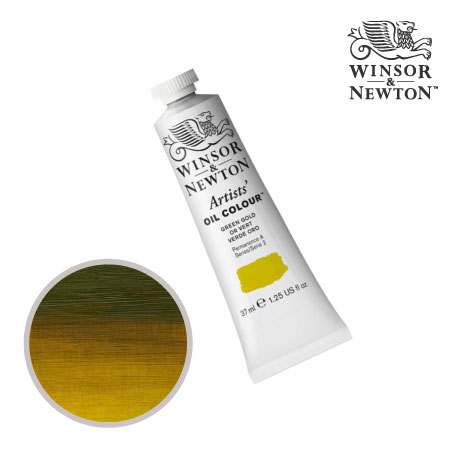 294-2　アーチスト油絵具 　グリーンゴールド　37ml　★★★　透明