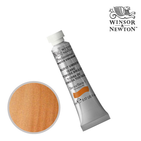PWC 076　プロフェッショナル水彩絵具　バーントアンバー　5ml　　