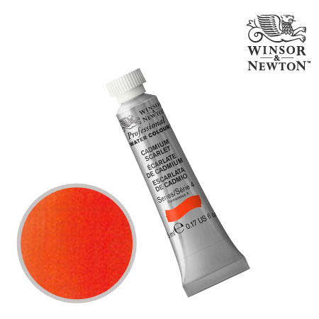 PWC 106　プロフェッショナル水彩絵具　カドミウムスカーレット　5ml　　