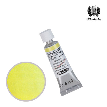 TU206-S3　ホラダム水彩絵具　チタニウムイエロー　5ml　　