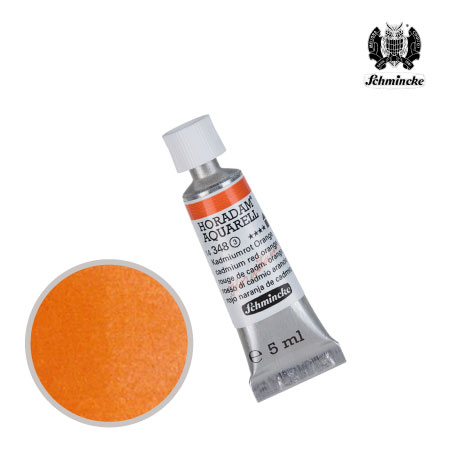 TU348-S3　ホラダム水彩絵具　カドミウムレッドオレンジ　5ml　　