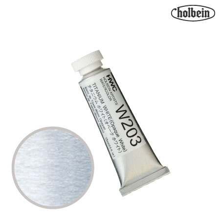 HWC-W203　透明水彩　チタニウムホワイトオペーク　15ml　　