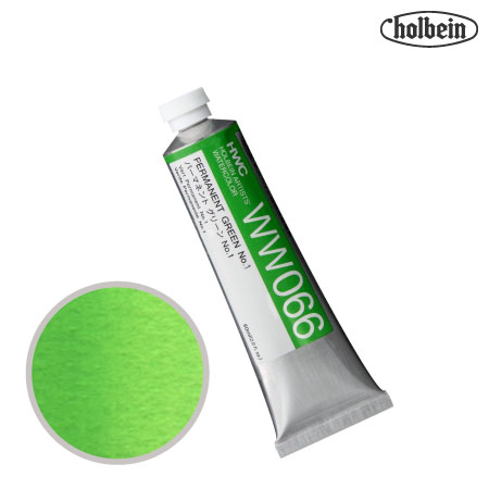 HWC-WW066　透明水彩　パーマネントグリーンＮｏ．１　60ml　　