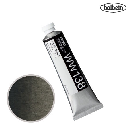 HWC-WW138　透明水彩　アイボリーブラック　60ml　　