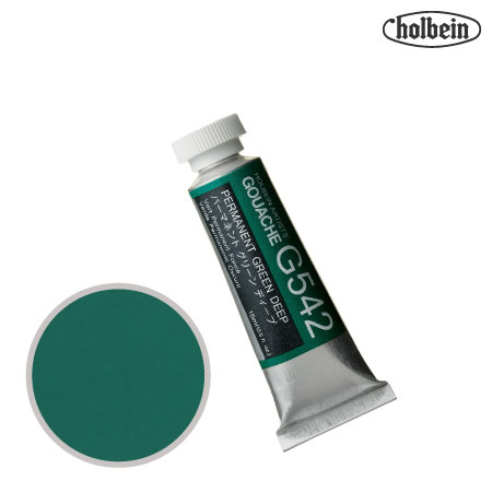 HGC5ｰG542　不透明水彩絵具　パーマネントグリーン・Ｄ　15ml　　