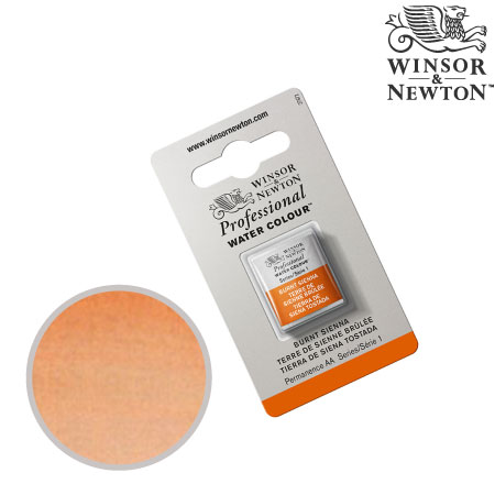 0101-074　プロフェッショナル固形水彩　バ－ントシェンナ　　　