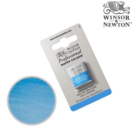 0101-137　プロフェッショナル固形水彩　セルリアンブルー　　　
