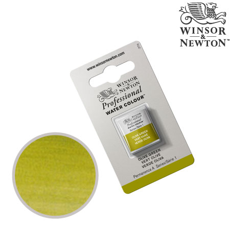 0101-447　プロフェッショナル固形水彩　オリ－ブグリーン　　　