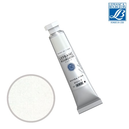 NO.008　油絵具6号チューブ　チタニウムホワイト　20ml　★★★　不透明