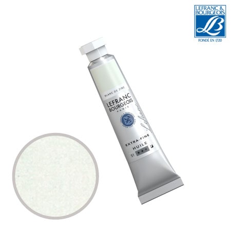 NO.009　油絵具6号チューブ　ジンクホワイト　20ml　★★★　半不透明