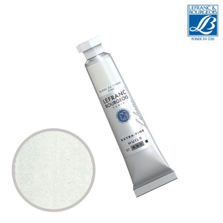 NO.013　油絵具6号チューブ　チタニウムジンクホワイト　20ml　★★★　不透明