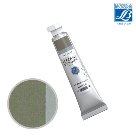 NO.256　油絵具6号チューブ　イエローグレー　20ml　★★★　半不透明