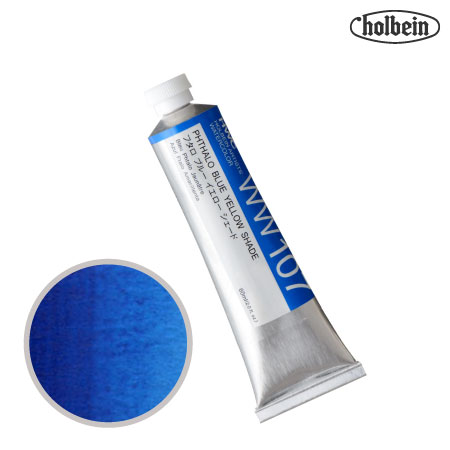 HWC-WW107　透明水彩　フタロブルーイエローシェード　60ml　　