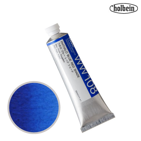 HWC-WW108　透明水彩　フタロブルーレッドシェード　60ml　　