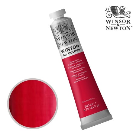 468　ウィントン油絵具　パーマネントアリザリンクリムソン（１）　200ml　★★★　透明