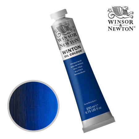 516　ウィントン油絵具　フタロブルー（３０）　200ml　★★★　透明