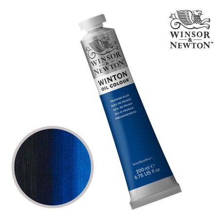 538　ウィントン油絵具　プルシアンブルー（３３）　200ml　★★★　透明