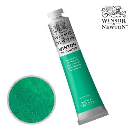 241　ウィントン油絵具　エメラルドグリーン（１８）　200ml　★★★　不透明