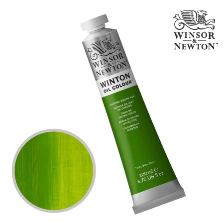 145　ウィントン油絵具　クロームグリーンヒュー（１１）　200ml　★★★　不透明