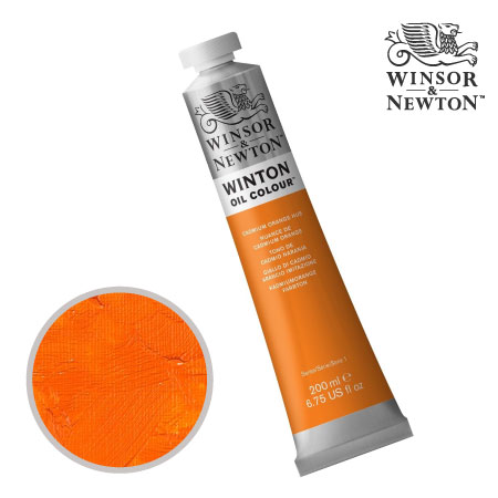 90　ウィントン油絵具　カドミウムオレンジヒュー（４）　200ml　★★★　不透明