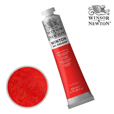 95　ウィントン油絵具　カドミウムレッドヒュー（５）　200ml　★★★　不透明