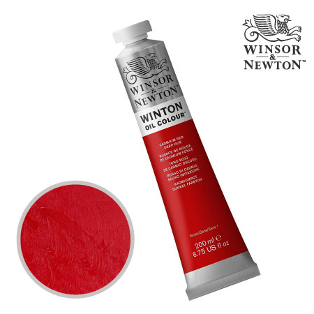 98　ウィントン油絵具　カドミウムレッドディープヒュー（６）　200ml　★★★　不透明