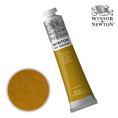 744　ウィントン油絵具　イエローオーカー（４４）　200ml　★★★★　不透明