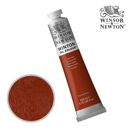 362　ウィントン油絵具　ライトレッド（２７）　200ml　★★★★　不透明