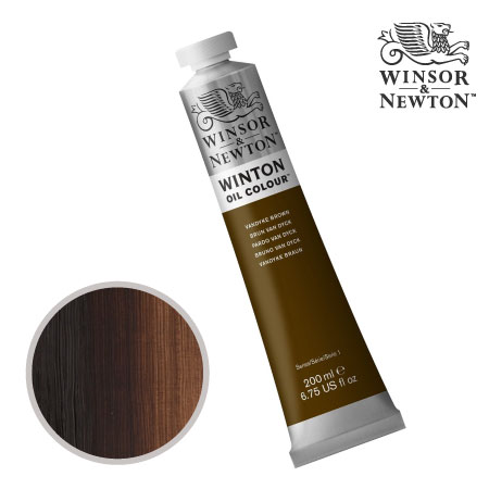 676　ウィントン油絵具　バンダイクブラウン（４１）　200ml　★★★　透明