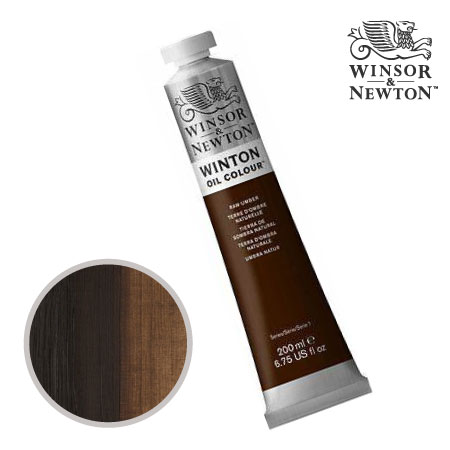 554　ウィントン油絵具　ローアンバー（３５）　200ml　★★★★　透明