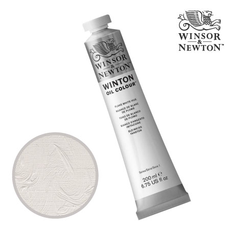 242　ウィントン油絵具　フレークホワイトヒュー（７３）　200ml　★★★★　不透明