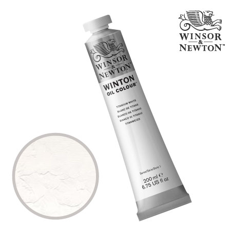 644　ウィントン油絵具　チタニウムホワイト（４０）　200ml　★★★★　不透明