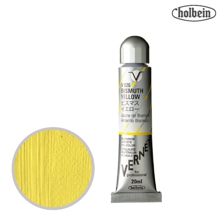 V026 　 高品位油絵具 ヴェルネ　ビスマス イエロー　20ml　★★★★　不透明